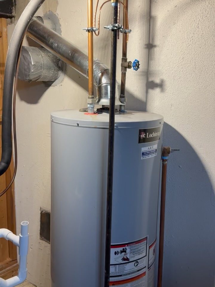 Before: the old Lochinvar water heater